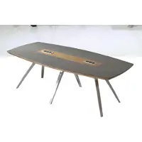 Xl Moebel Gmbh Table en bois naturel avec structure en acier inoxydable, design moderne