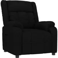 Syfax Fauteuil inclinable Noir Tissu