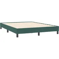Syfax Cadre de lit sans matelas vert foncé 140x210 cm velours