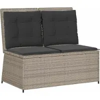 Syfax Banc de jardin Gris clair polyrotin