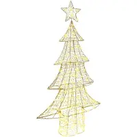 Syfax Sapin de Noël avec 160 LED Blanc chaud 151 cm PET