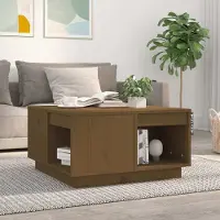 Prolenta Maison Exclusive - Table basse brun miel 60x61x32,5 cm Bois massif Pin
