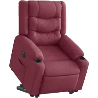 Syfax Fauteuil inclinable électrique rouge bordeaux tissu