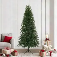 Prolenta Arbre de Noël artificiel vert, 240 cm, fabriqué en PVC, PE et acier. (Marque : Maison Exclusive)