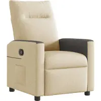 Syfax Fauteuil inclinable Crème Tissu