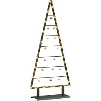 Syfax Arbre de Noël en métal avec support Noir 125,5 cm Acier