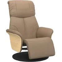 Syfax Fauteuil inclinable avec repose-pieds cappuccino similicuir