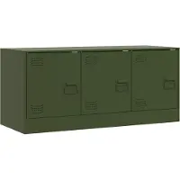 Sonstiges Meuble TV vert olive 99x39x44 cm acier