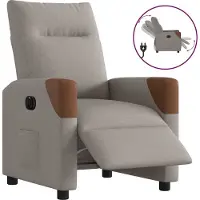 Syfax Fauteuil inclinable électrique Taupe Tissu