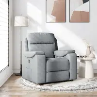 vidaXL Stabli Möbel Fauteuil relax gris clair Tissu - Fauteuil TV & Relax CC5828872 1parcel