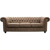 AEA Chesterfield 3+1 places rembourré Canapé en cuir Canapé de salon