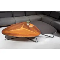 AEA Moderne Holz-Couchtische im 2er-Set, Beistelltische in Wohnzimmer