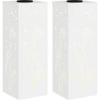 Syfax Lumière de chemin LED solaire 2 pcs Blanc Acier laminé à froid