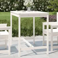 Prolenta Maison Exclusive - Table de jardin blanche 121x82,5x110 cm en pin massif