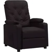 Syfax Fauteuil inclinable Noir Similicuir