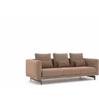 AEA Wohnzimmer Braun Dreisitzer Sofa Couch Luxus Polstermöbel Design Textil