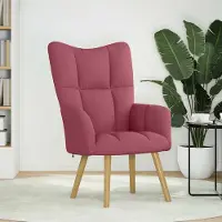Prolenta Maison Exclusive - Fauteuil relax en tissu bordeaux
