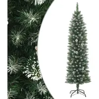 vidaXL 2025 Arbre de Noël artificiel moderne avec support Svelte 120 cm PVC - Arbres de Noël artificiels,Design 7461480 1parcel
