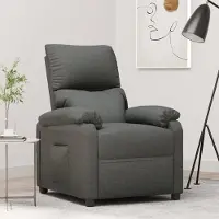 Prolenta Maison Exclusive - Fauteuil relax tissu gris foncé