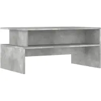 Syfax Table basse gris béton 90x55x42,5 cm bois d'ingénierie