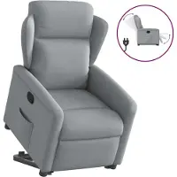 Syfax Fauteuil inclinable Gris clair Tissu