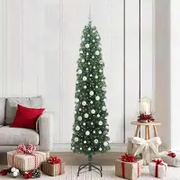 vidaXL Meubles haut de gamme Arbre de Noël artificiel avec 300 LED avec support Vert 210 cm - 5291010