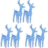 vidaXL LED renne 6 pcs. bleu 240 LED acrylique