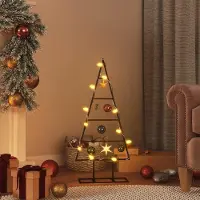 Prolenta Maison Exclusive - Décoration sapin de Noël métallique noir 60 cm