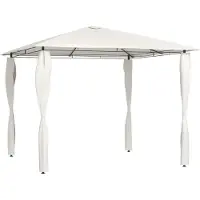 Syfax Belvédère avec revêtement de poteaux 3x3x2,6 m Crème 160 g/m²