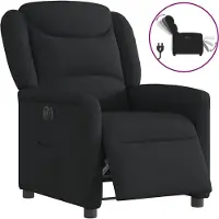 Syfax Fauteuil inclinable électrique Noir Tissu