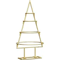 Syfax Arbre de Noël en métal Doré 60 cm Acier peint par poudre