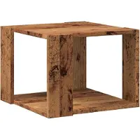 Syfax Table basse vieux bois 40x40x30 cm bois d'ingénierie