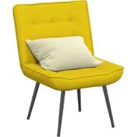 Syfax Chaise de relaxation jaune 64x74x84 cm velours