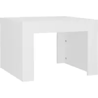 Syfax Table basse blanc 50x50x35 cm bois d'ingénierie