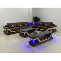 AEA Salon LForm Canapé d'angle Table basse Sideboard Design Salon USB 3pcs
