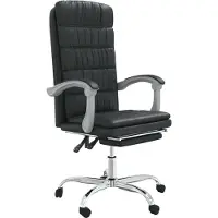 Syfax Fauteuil inclinable de bureau Noir Similicuir
