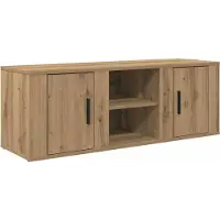 Syfax Meuble TV 100 x 31,5 x 35 cm Chêne artisanal Bois d'ingénierie