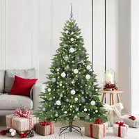 vidaXL Style élégant Sapin de Noël artificiel avec 300 LED Vert 180 cm PE et PVC DE7137120