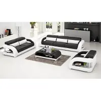 AEA Wohnlandschaft Sofagarnitur 3+2+1 Sitzer Designer-Sofa Ledersofa Modernes Sofa
