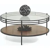 AEA Table basse design luxe table en verre café rond salon table en bois