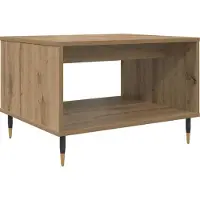 Syfax Table basse chêne artisanal 60 x 50 x 40 cm Bois d'ingénierie