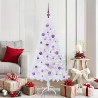 Prolenta Maison Exclusive - Sapin de Noël artificiel blanc, 150 cm, en PVC et en acier
