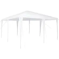 Syfax Tente de fête Blanc 400 x 400 x 266 cm Polyéthylène et acier