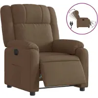 Syfax Fauteuil inclinable électrique Marron Tissu