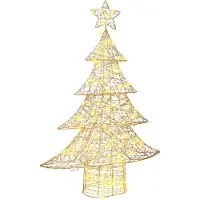 Syfax Sapin de Noël avec 120 LED Blanc chaud 120,5 cm PET