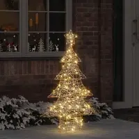 Prolenta Maison Exclusive - Sapin de Noël avec 120 LED, lumière blanche chaude, 120,5 cm, en PET