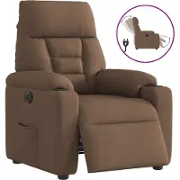 Syfax Fauteuil inclinable électrique Marron Tissu