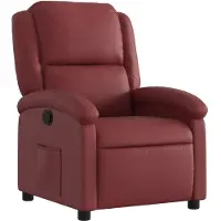 Syfax Fauteuil inclinable Rouge bordeaux Similicuir