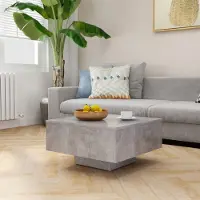 Prolenta Maison Exclusive - Table basse gris béton 60x60x31,5 cm Matériau dérivé du bois