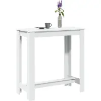 Prolenta Maison Exclusive - Table de bar blanche 102x50x103,5 cm Matériau dérivé du bois